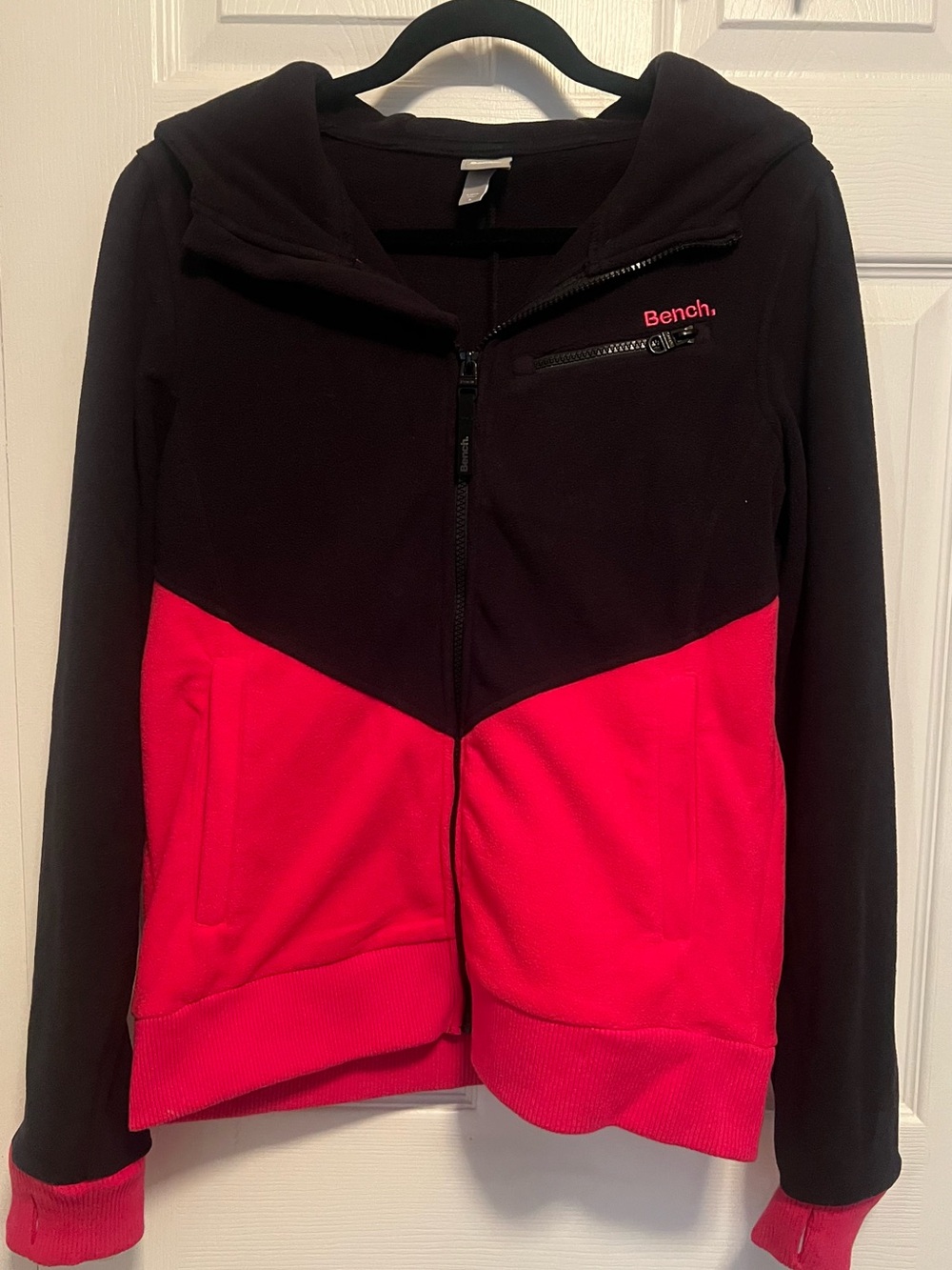 Bench. Black Fleece Zip Jacket